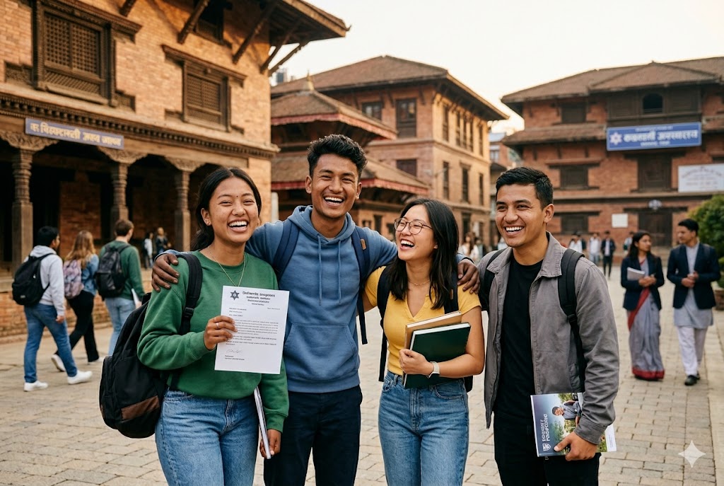 Students celebrating success